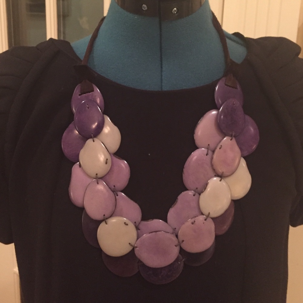 Calypso St.Barth Archipelago purple shell necklace